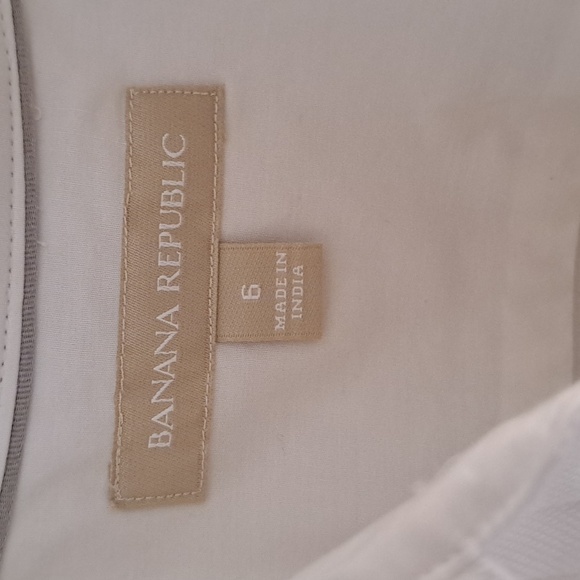 NWOT Banana Republic Womens White Tuxedo Long Sleeve Button Down Shirt S-6 - Picture 7 of 9